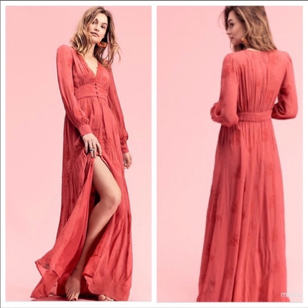 Timo x Free People Vintage Button Maxi Dress